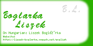 boglarka liszek business card